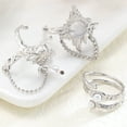 thumbnail image 6 of 3Pieces Opening Rings Geometric Rings Hand Jewelry Chain Rings Adjustable Rings, 6 of 10