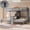 Gray, variant on Harper & Bright Designs Twin L Shaped Triple Bunk Bed with Storage Shelves and Desk & LED Lights, Solid Wood Twin over Twin & Twin Bunk Beds for 3 with Reading Lamp for Apartment Dormitory, Natural