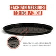 thumbnail image 3 of Chef Pomodoro Pizza Baking Set with 3 Pizza Pans and Pizza Rack, Non-stick Perforated Pizza Trays, for Oven, Grill, Barbeque (13-Inch Pans), 3 of 5