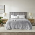 thumbnail image 2 of Serta 62x84" Polyester Fabric Microlight Heated Electric Blanket in Gray, 2 of 7