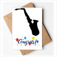thumbnail image 1 of Sax Classical Music Listening Fresh Wedding Cards Congratulations Greeting Envelopes, 1 of 3