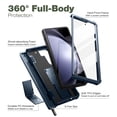 thumbnail image 2 of Dexnor BumperShock Case for Samsung Galaxy Z Fold 5 [Hinge Coverage],Full-body Shockproof Rugged Bumper Case Heavy Duty Protective Cover with Built-in Screen Protector & Kickstand & S Pen Slot, Blue, 2 of 8