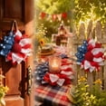 thumbnail image 5 of Nkmbld 4th of July Patriotic Wreath, Independence Day Mesh Flower Wreath Red White Blue Spring Door Wreath for Memorial Day Veterans Day Decor, 5 of 8