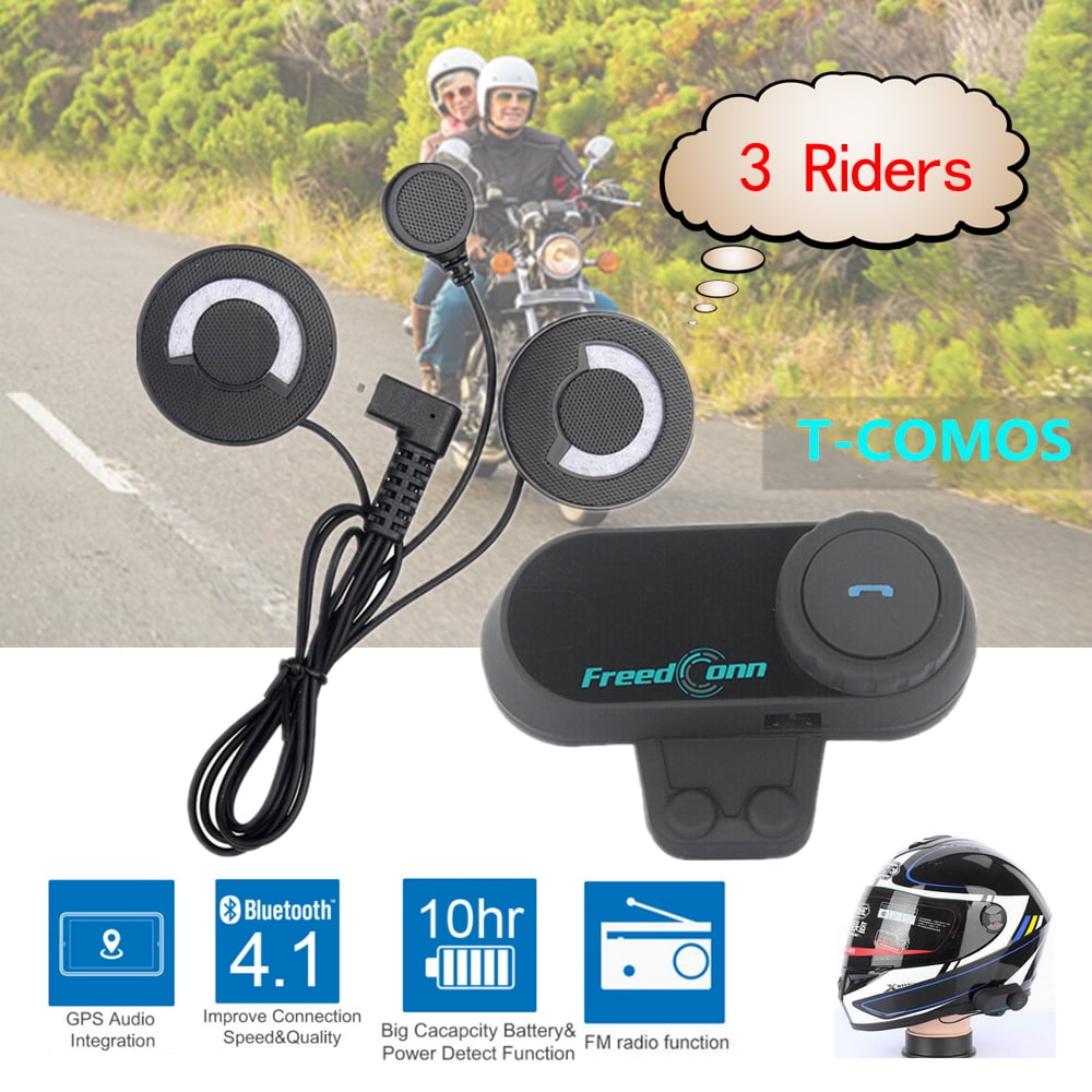 T-com-os Motorcycle Helmet Bluetooth Headset Intercom 100M Interphone Stereo T-com-os Motorcycle Helmet Bluetooth Headset Intercom 100M Interphone Stereo