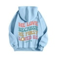 thumbnail image 5 of Wdgfv Zip Up Hoodie Women Women's Hoodies & Sweatshirts Letter Print Long Sleeved Hoodie with Pockets for Comfortable, 5 of 5