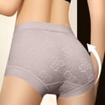 thumbnail image 4 of Blmnix Tummy Control Ladies Underwear Panties Compression High Waisted Boxer Shorts Purple Lace Panties Women Underwear Cotton,M, 4 of 5