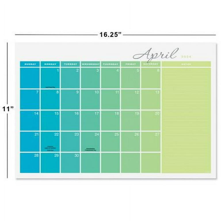 ランキングや新製品 Calendar Desk Colors Rainbow 2024-2025 Pad, 16-1/4 x 11-Inch カレンダー