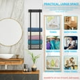 thumbnail image 3 of FNNMNNR Towel Rack Sturdy Iron Towel Holder Wall Mounted Towel Shelf for Bathroom Large Capacity Towel Storage Organizer Space Saving Towel Storage Rack for Folded or Rolled Large Towels, 3 of 9