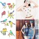 thumbnail image 5 of Lote de 13 parches bordados con forma de pájaros para coser y planchar en camisetas, abrigos y bolsos., 5 of 5