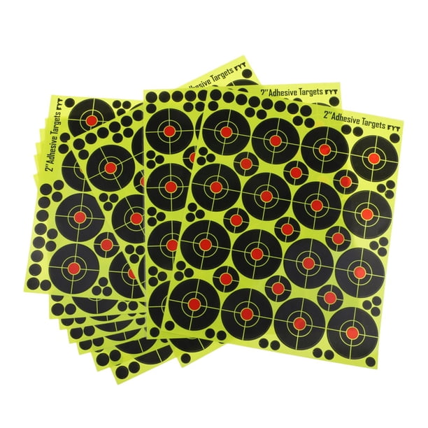 160pcs Objetivos de Tiro Objetivo de Papel Fluorescente de Brillo Reactivo de 2 ''