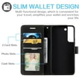 thumbnail image 4 of Dteck Wallet Pocket Flip Case for Samsung Galaxy S23 Case, Shockproof Folio Kickstand Card Slot Magnetic PU Leather Protect Folio Protection Case Flip Case Cover,Black, 4 of 9