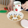 thumbnail image 6 of Nmdmisc Winter Snowman Reindeer Pot Holders Trivets,Christmas Heat Resistant Trivets for Hot Dishes Hot Pans Pot Cotton Thread Weave Trivet Mats for Protect Table Decorative,7", 6 of 6