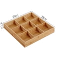 thumbnail image 3 of Divided Wooden Tray Multi Compartments Serving Tray for Hot Pot Restaurants Sushi Plate 9 Compartments, 3 of 8