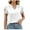 White, variant on Lolmot Womens Summer Tops 2023 Casual Flounce Ruffle Sleeve V-Neck Solid Color Bottom T-Shirt Hollow Tops