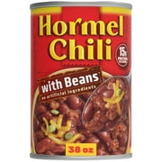 HORMEL Chili with Beans, No Artificial Ingredients, Steel Can 38 oz