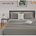 thumbnail image 3 of Draps en Coton Ultra Doux Ensemble de Draps Double Ensemble Pc Nombre de Fils Satin Literie Draps à Poches Profondes Draps Rafraîchissants Draps Format Double Ensemble de Lit Respirant (), 3 of 9