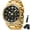 Golden/Black, variant on Luxury Quartz Man Watch Waterproof Luminous Date Men Watch Military Stainless Steel Men's Watches Sport Male Clock