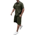 thumbnail image 2 of NAFUU Mens Summer Track Suits Fashion Casual Short Sleeve T Shirt And Shorts Set Leisure Versatile Comfortable Fit Sportswear Casual Daily Outfits, 2 of 9
