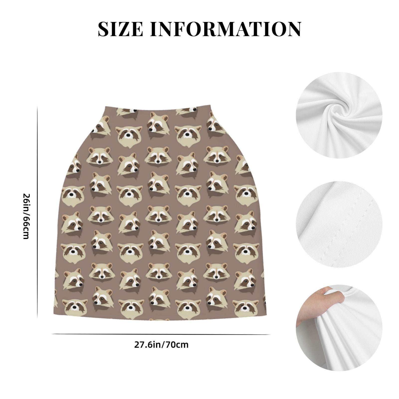 Fotbe Raccoon Pattern Car Seat Covers for Babies, Nursing Breastfeeding Cover Infant Carseat Canopy, Soft Stretchy Carrier Cover