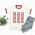 thumbnail image 5 of Fa La La Distressed - Women's Ringer Graphic T-Shirt, 5 of 6