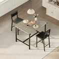 thumbnail image 4 of Modern Dining Table Set for 4, 5-Piece Table and Chairs with Storage Rack, Wood Tabletop & Heavy-Duty Metel Frame, Dining Room Set for Small Space, Apartment, 4 of 9
