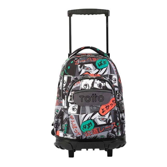 TOTTO Mochila Escolar Grande para Niño - Reforzada Porta Laptop 15.4 - Con Ruedas | 25 L RENGLON multicolor G