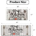 thumbnail image 2 of Farmhouse Kitchen Mats Sets 2 Piece Cushioned Anti-Fatigue Comfort Mat for Home & Office Ergonomically Engineered Memory Foam Kitchen Rug Waterproof Non-Skid, 30" by 17" + 47" by 17",Home, 2 of 6