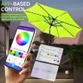 thumbnail image 5 of Scafild | 7.5ft Outdoor Patio Umbrella with Solar Lights, Outdoor Market Umbrella with Colorful LED Lights and Tilt and Crank - Apple Green, 5 of 10