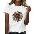thumbnail image 2 of Womens Casual Print Pullover Round Neck Short Sleeved Top, 2 of 3