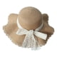 thumbnail image 1 of Sombrero de paja con ala grande y lazo de encaje de 54 a 58 cm de circunferencia para mujer, sombrero de playa con protección solar para verano, 1 of 5
