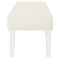 thumbnail image 3 of Modway Valet Modern Style Performance Velvet and Acrylic Bench in Ivory, 3 of 5