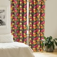thumbnail image 2 of Ambesonne Guava Window Curtains, Exotic Avocado Fruits Art, Each 28" W x 95" L, Dark Purple and Multicolor, 2 of 4