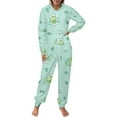 thumbnail image 2 of Keroppi Unisex Onesie Pajamas Zipper Jumpsuit Hooded One Piece Sleepwear for Family Mens Womens, 2 of 8