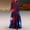 Red, variant on Fall Women Plus Size Print Daily Casual LongSleeve Vintage Bohemian V Neck Maxi Dress