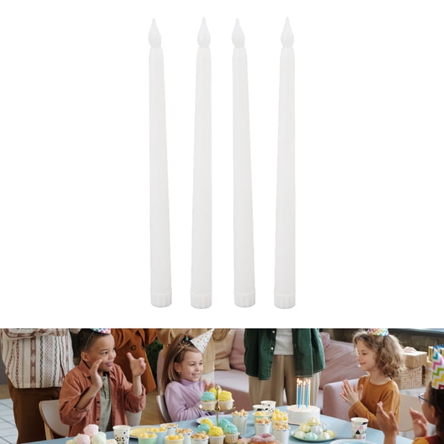 LED Candle Sticks, LED Candles 4 Pcs Warm Light Generous Smokeless Last Lighting Safe Batteries Poweed For, Table Skirts