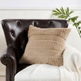 thumbnail image 2 of Home Soft Things Sculpted Stripe Faux Fur Pillow Covers, 1 piece, 20"x20", Light Taupe, 2 of 9