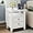 White, variant on BLANKSPACE Black Nightstand with Charging Station,Bedside End Table with 2 Drawers and Open Shelf for Bedroom, Sofa Side Cabinet for Living Room