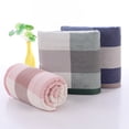 thumbnail image 3 of Nvzi 3 toallas de mano de gasa de algodón para el hogar, de algodón suave, súper suave y muy absorbentes, para ducha, piscina, toalla de mano de 13,39 x 29,53 pulgadas (azul), 3 of 5