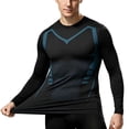 thumbnail image 4 of yillto Men's Muscle Shirts Long Sleeve Casual Athletic Lightweight Workout Tops Gym Running Top Undershirts, 4 of 4
