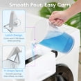 thumbnail image 3 of Lifewit Plastic Laundry Detergent Dispenser with Handle and Easy Pouring Lid Design,8 Lables, 51oz/1.5L, Soap, Softener, Scent Beads Contaniers for Laundry Room Organization, PET, Clear, 3 Pack, 3 of 9