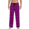 thumbnail image 2 of CYiJun Mens Plaid Pajama Pants, Soft Plaid Lounge Pj Bottoms for Men with Pockets, 2 of 6
