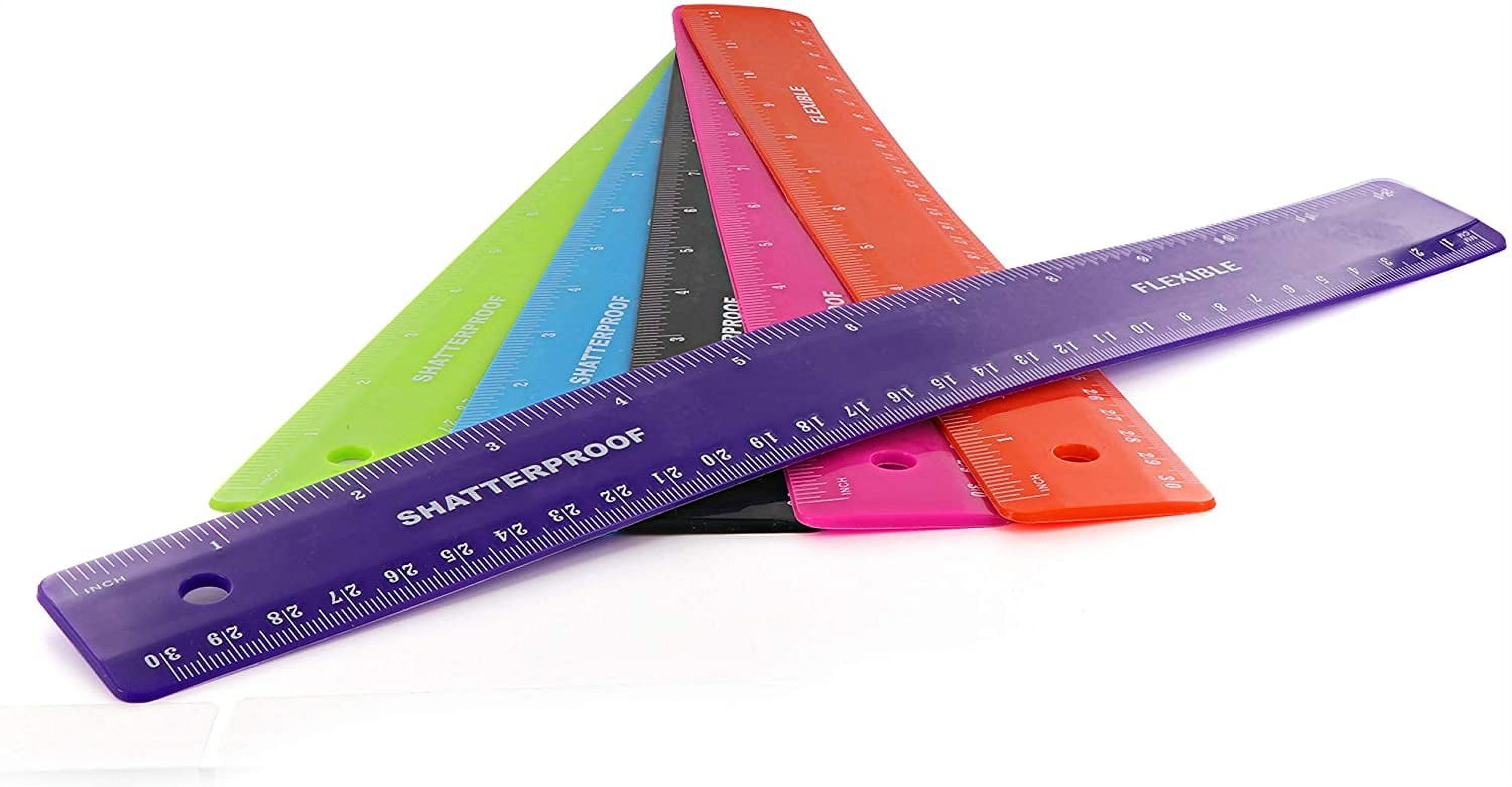 Rok Hardware Measuring Plastic Flexi 12 Easy To Read English Metric 300 mm  Ruler