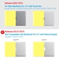thumbnail image 4 of IBENZER - Funda rígida para MacBook Pro de 13 pulgadas (M2 M1), color amarillo, 4 of 9