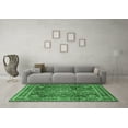 thumbnail image 3 of Ahgly Company Indoor Square Medallion Emerald Green Traditional Area Rugs, 3' Square, 3 of 4