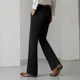 thumbnail image 3 of Pantalones de traje para hombre, drapeados, fluidos, de pierna ancha, con boca acampanada, ajustados, para oficina, para trabajo, de verano, acampanados, chinos, para hombre, sastrería elegante, 3 of 5