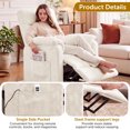 thumbnail image 6 of Dolonm Electric Power Recliner Chair with Side Pocket & Remote, Modern Chenille Nursery Recliner Chair for Living Room, White, 6 of 9