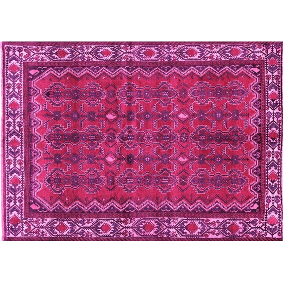 Ahgly Company Indoor Rectangle Persian Pink Traditional Area Rugs, 4' x 6'