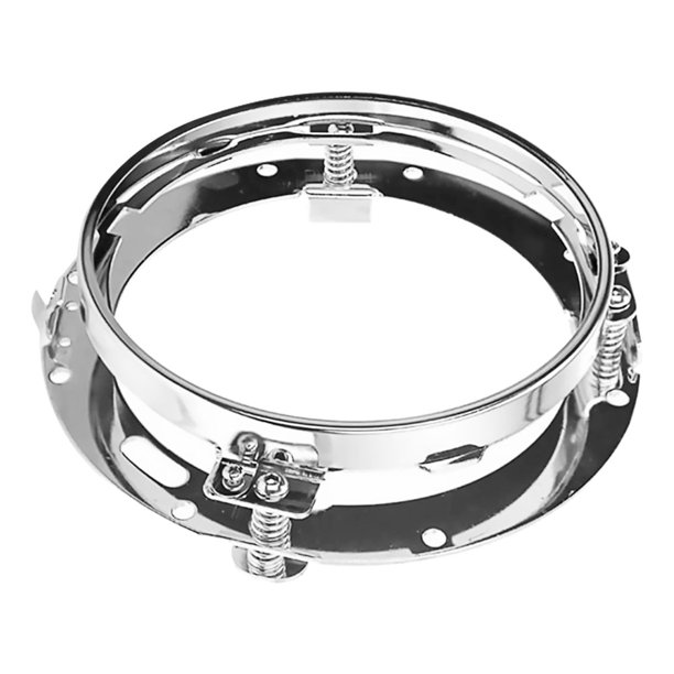 Houderco Soporte Estable Para Faro Redondo De Motocicleta Ideal Para Modificaciones De Luces Color Plateado