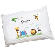Personalized Jungle Animals Boy Pillowcase