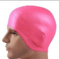 thumbnail image 1 of Cover Ears Swim Caps for Long Hair 100% Silicone Swimming Hat for Unisex Adult Kids Reduce Water Intake Makes Your Hair Clean, 1 of 5